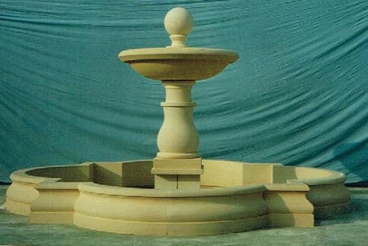 Single Tier Fountain With Ball Finial
